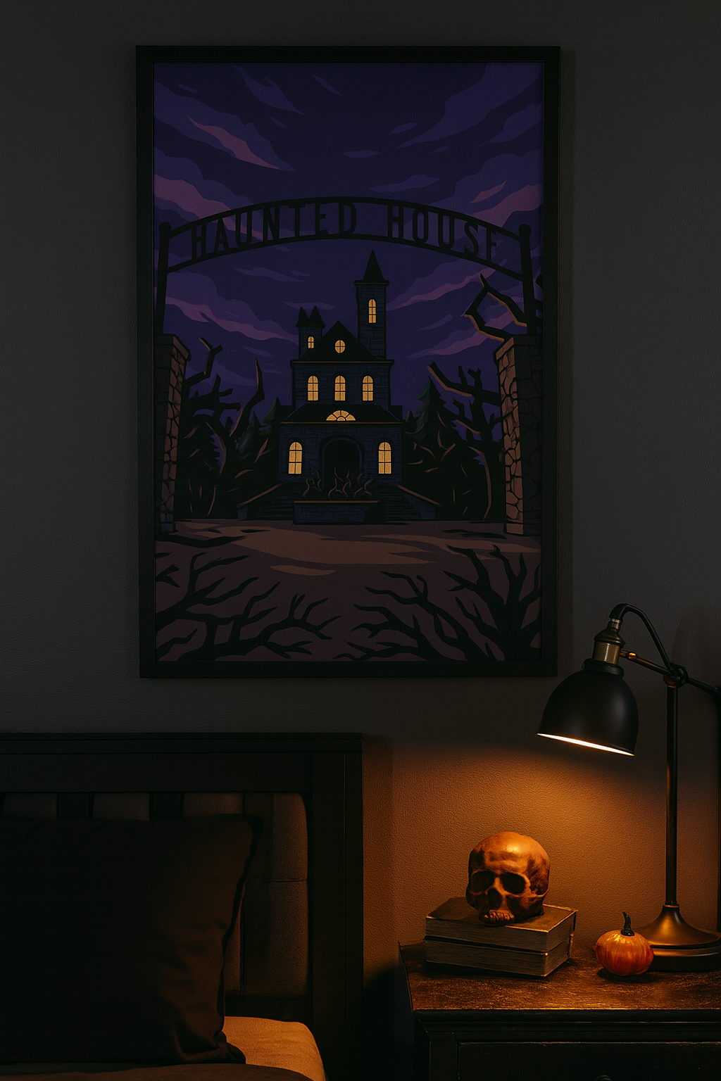 Haunted House - Vector Artwork Poster A3